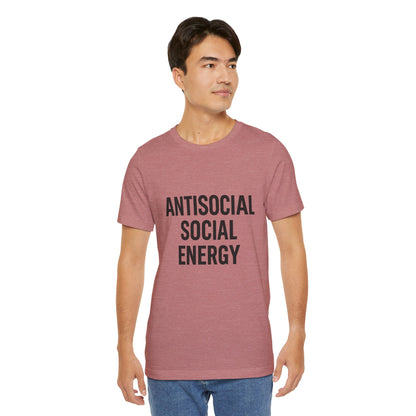 Antisocial Social Energy Unisex Jersey Short Sleeve Tee T-shirt