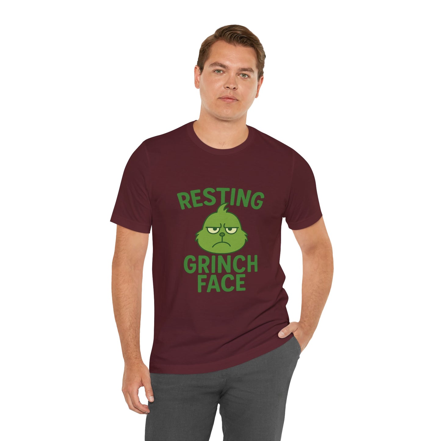 Gringe Resting Face Christmas Unisex Jersey Short Sleeve Tee T-shirt