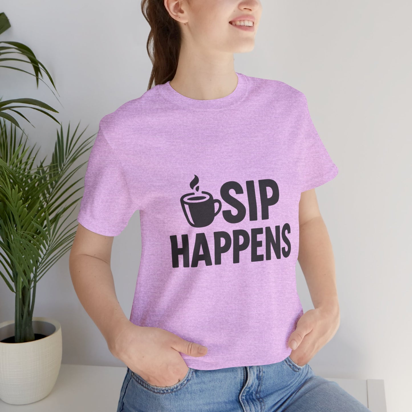 Sip Happens Minimal Edition Unisex Jersey Short Sleeve Tee T-shirt