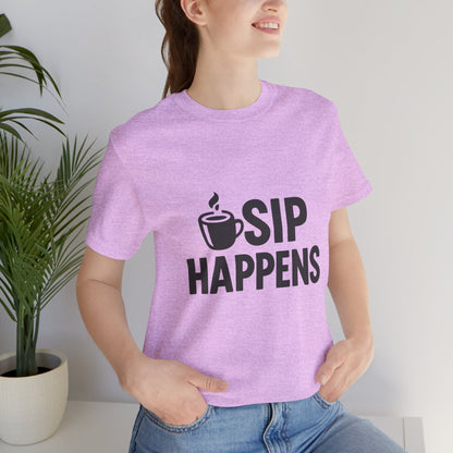 Sip Happens Minimal Edition Unisex Jersey Short Sleeve Tee T-shirt