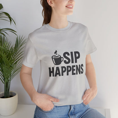 Sip Happens Minimal Edition Unisex Jersey Short Sleeve Tee T-shirt