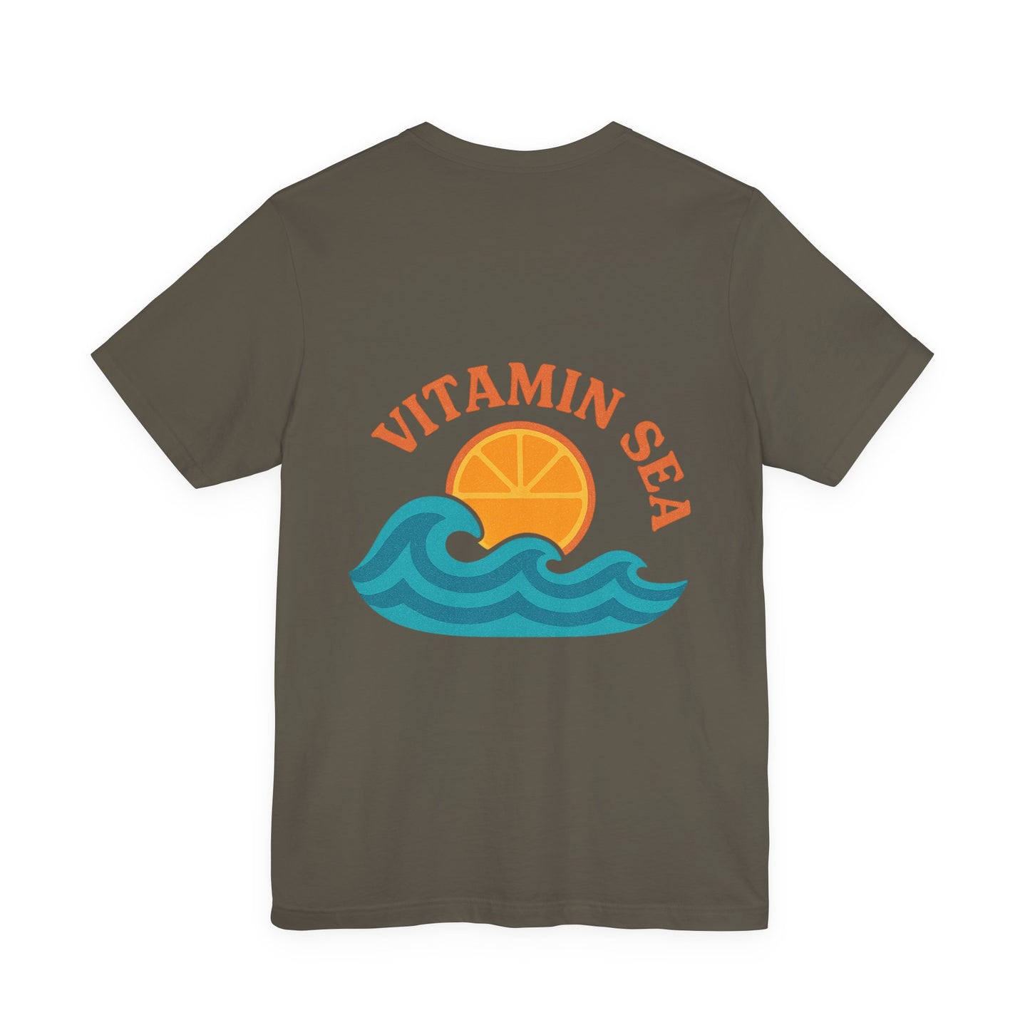 Logo Vitamin Sea Back Side Design Unisex Jersey Short Sleeve Tee T-shirt