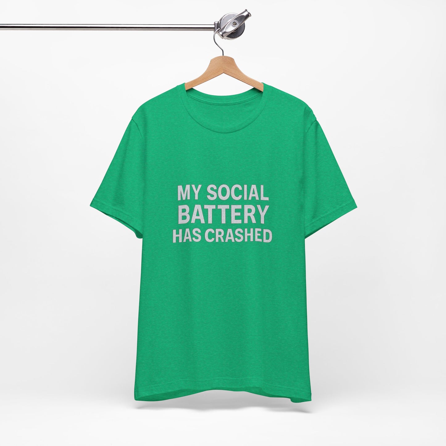 My Social Battery Has Crushed Unisex Jersey Short Sleeve Tee T-shirt