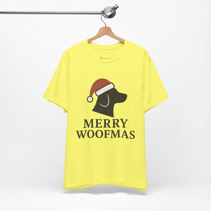 Merry Woofmas Christmas Unisex Jersey Short Sleeve Tee T-shirt