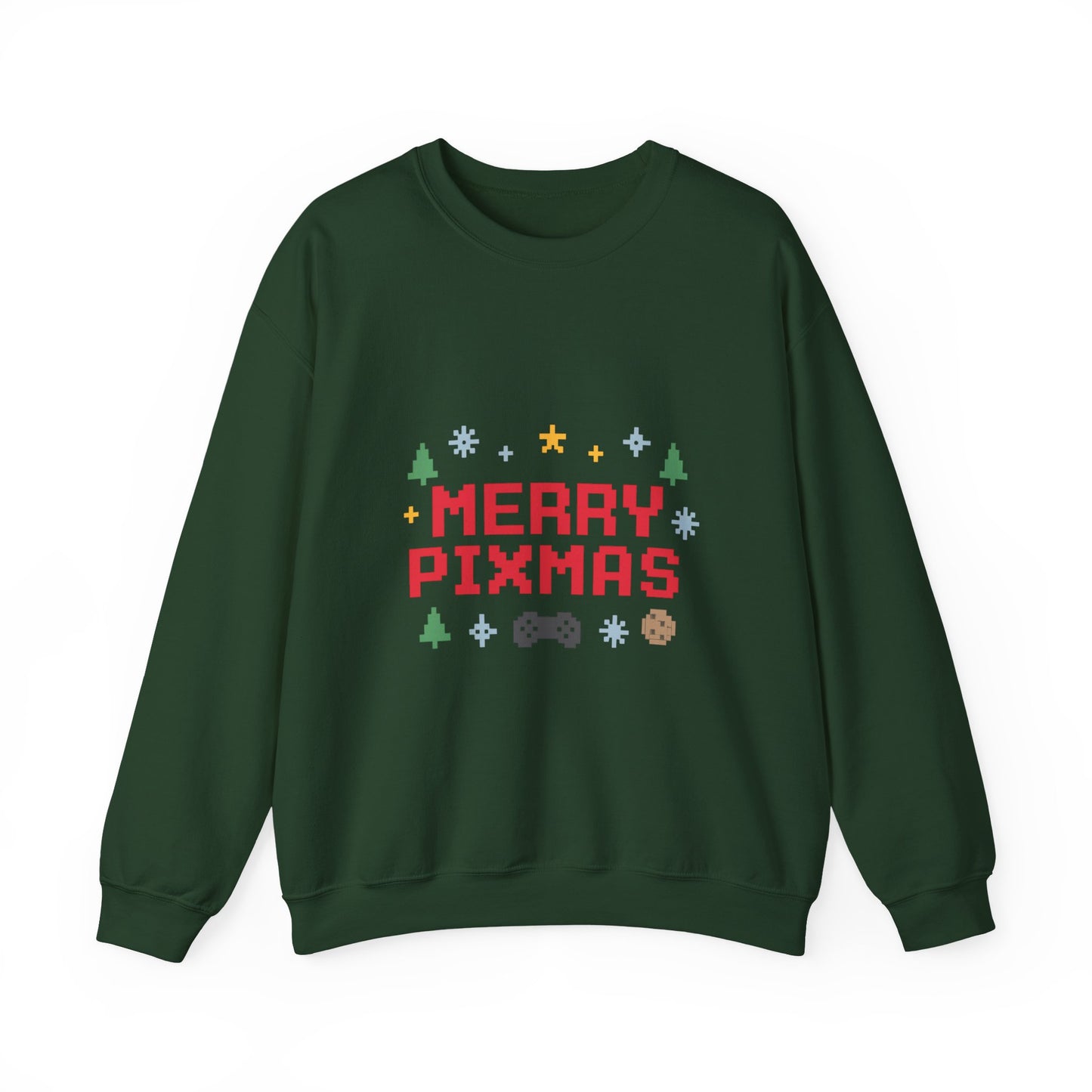 Merry Pixmas Christmas Unisex Heavy Blend™ Crewneck Sweatshirt