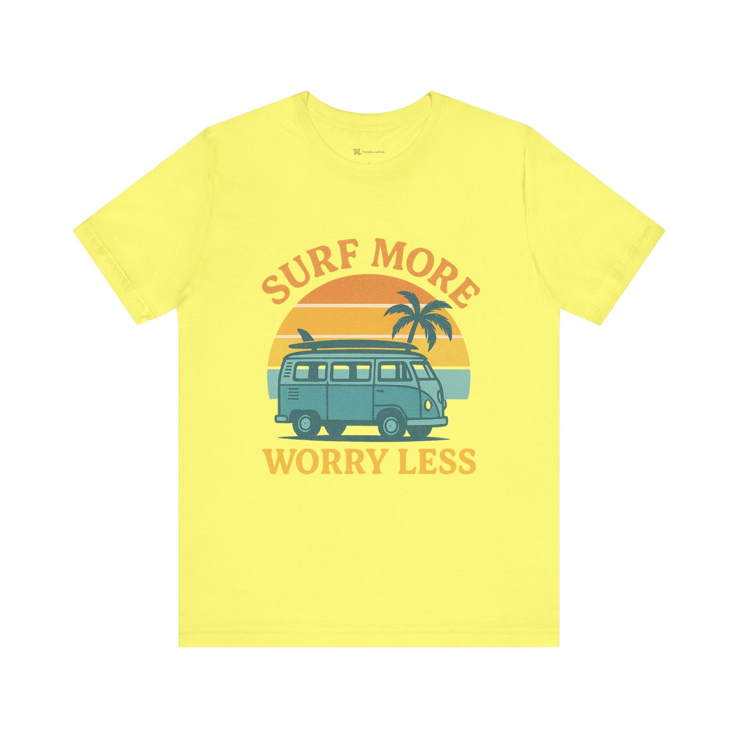 Surf More Worry Less Summer Unisex Jersey Short Sleeve Tee T-shirt