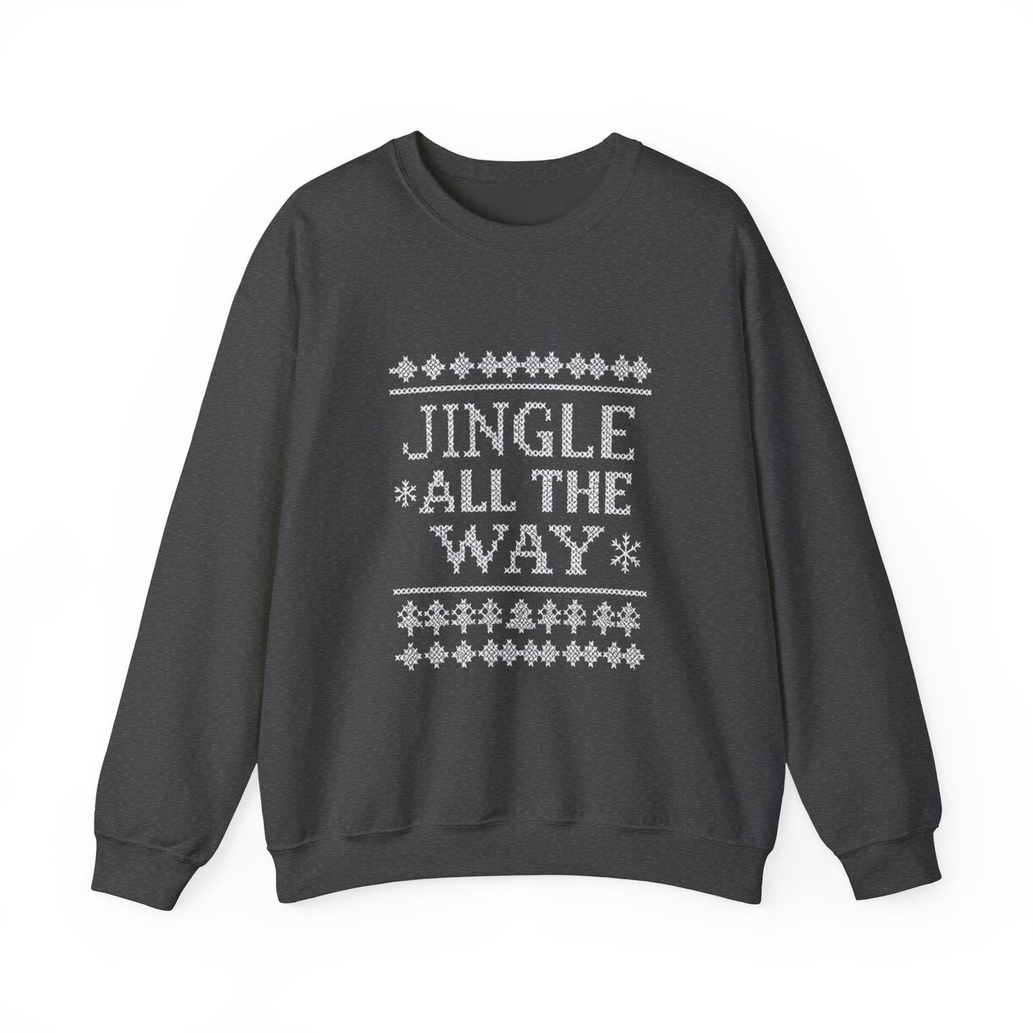 Merry Christmas Ugly Knitted Sweater Style Unisex Heavy Blend™ Crewneck Sweatshirt