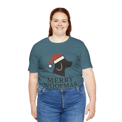 Merry Woofmas Christmas Unisex Jersey Short Sleeve Tee T-shirt