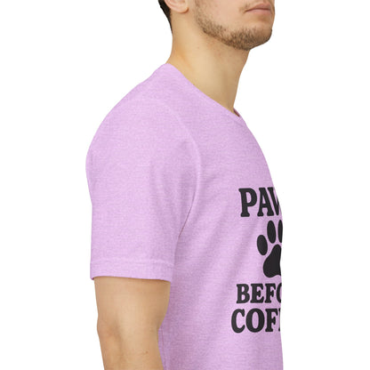 Paws Before Coffee Unisex Jersey Short Sleeve Tee T-shirt