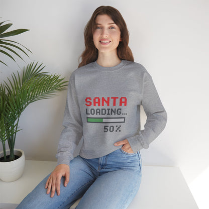 Santa Loading Bar Christmas Unisex Heavy Blend™ Crewneck Sweatshirt