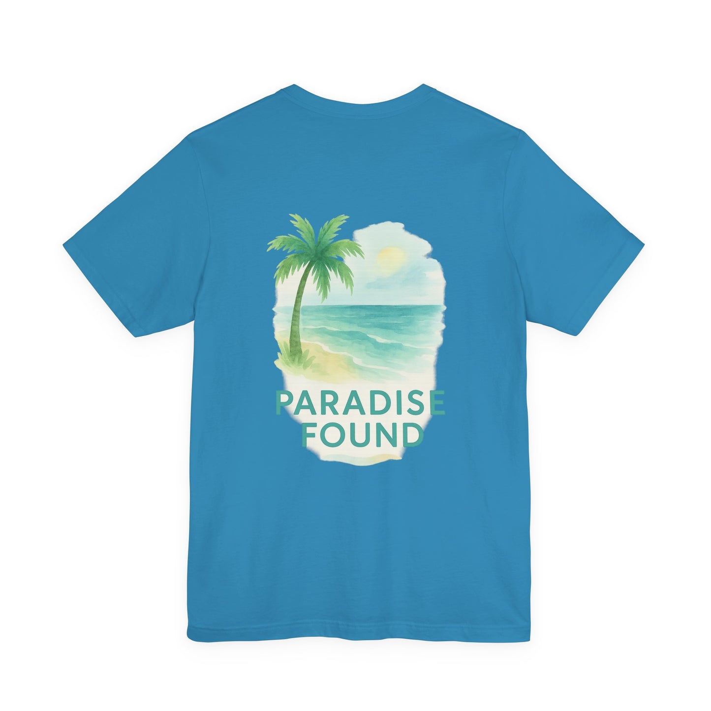 Logo Paradise Found Back Side Design Unisex Jersey Short Sleeve Tee T-shirt
