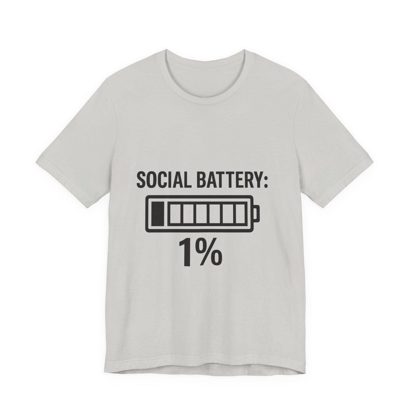 Social Battery Bar Unisex Jersey Short Sleeve Tee T-shirt
