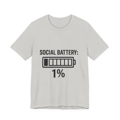 Social Battery Bar Unisex Jersey Short Sleeve Tee T-shirt