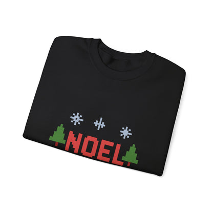 Christmas Noel In Pixel Unisex Heavy Blend™ Crewneck Sweatshirt