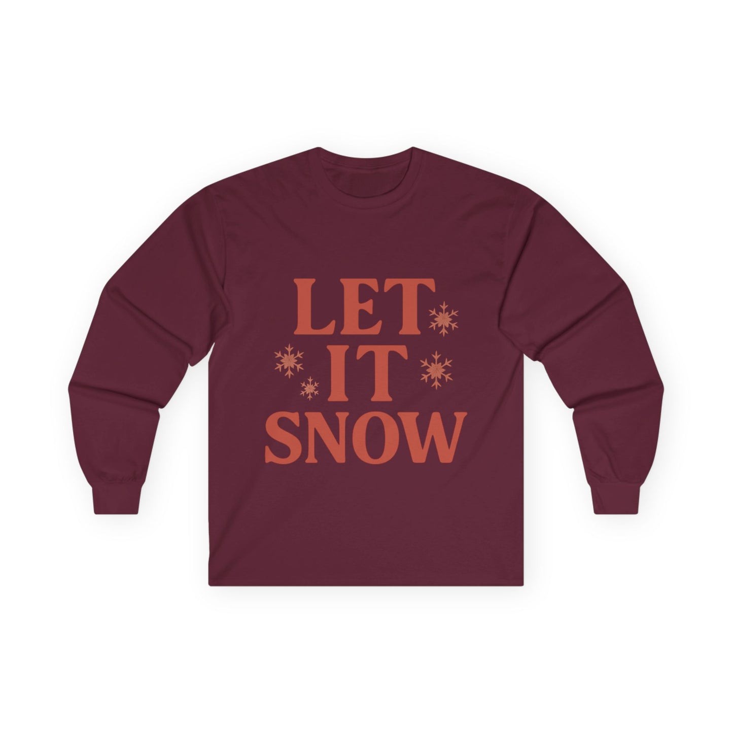 Let It Snow Christmas Unisex Ultra Cotton Long Sleeve Tee T-shirt