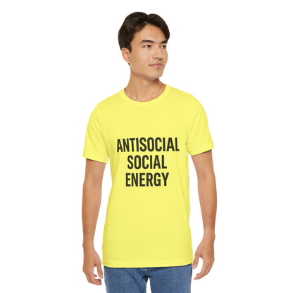 Antisocial Social Energy Unisex Jersey Short Sleeve Tee T-shirt