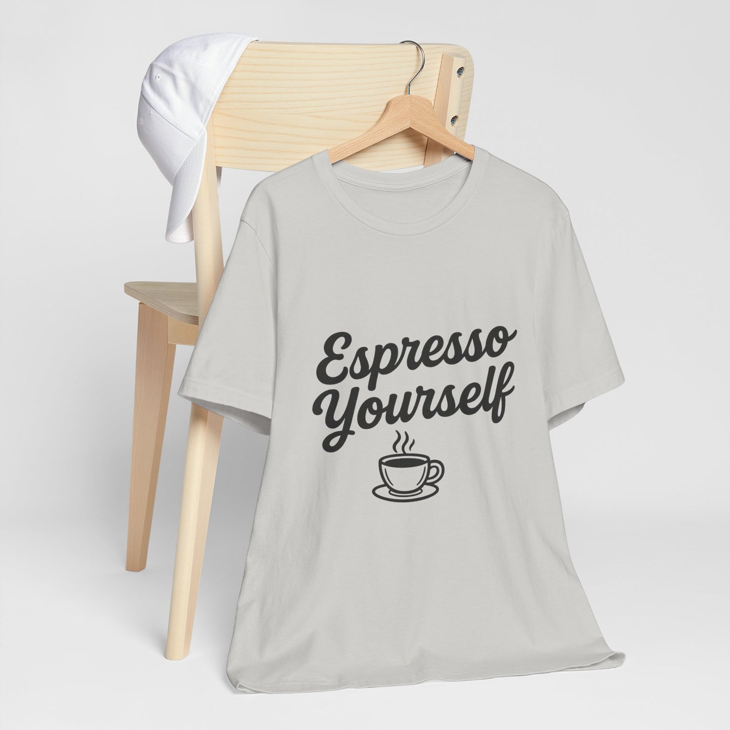 Espresso Yourself Coffee Cup Illustrated Unisex Jersey Short Sleeve Tee T-shirt