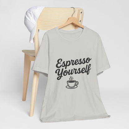 Espresso Yourself Coffee Cup Illustrated Unisex Jersey Short Sleeve Tee T-shirt