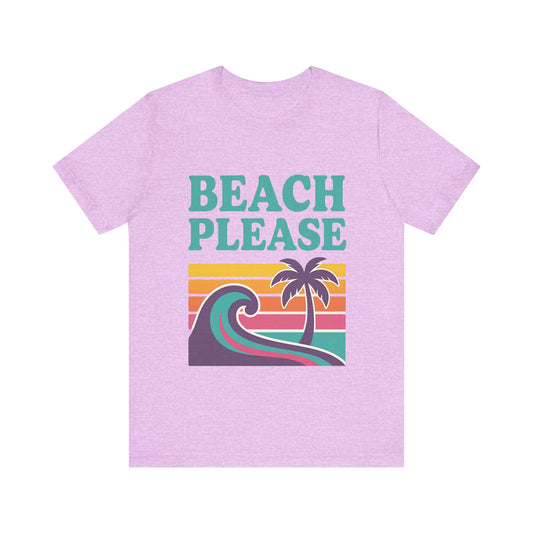 Beach Please Palm Trees Unisex Short Sleeve Tee T-shirt