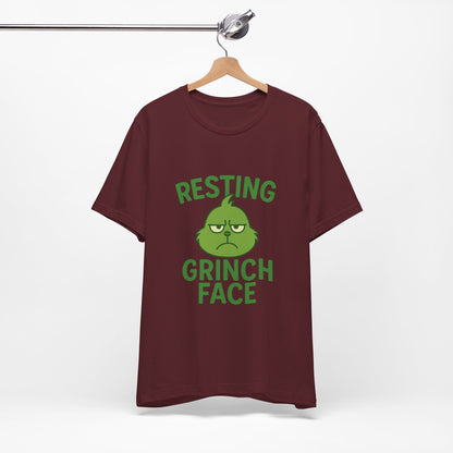 Gringe Resting Face Christmas Unisex Jersey Short Sleeve Tee T-shirt