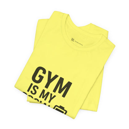 Gym Is My Social Battery Bar Unisex Jersey Short Sleeve Tee T-shirt
