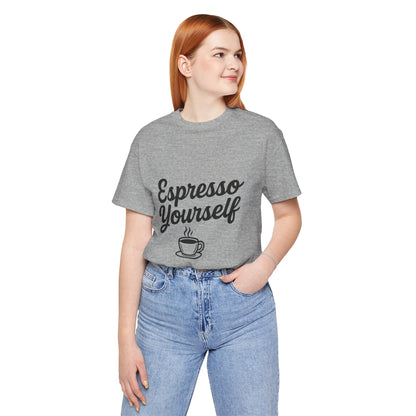 Espresso Yourself Coffee Cup Illustrated Unisex Jersey Short Sleeve Tee T-shirt