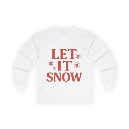 Let It Snow Christmas Unisex Ultra Cotton Long Sleeve Tee T-shirt