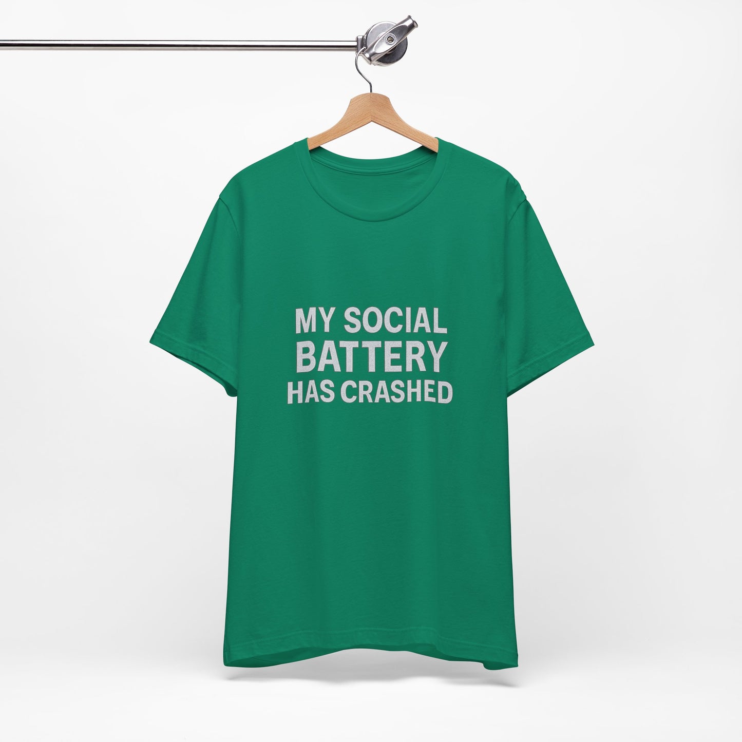 My Social Battery Has Crushed Unisex Jersey Short Sleeve Tee T-shirt