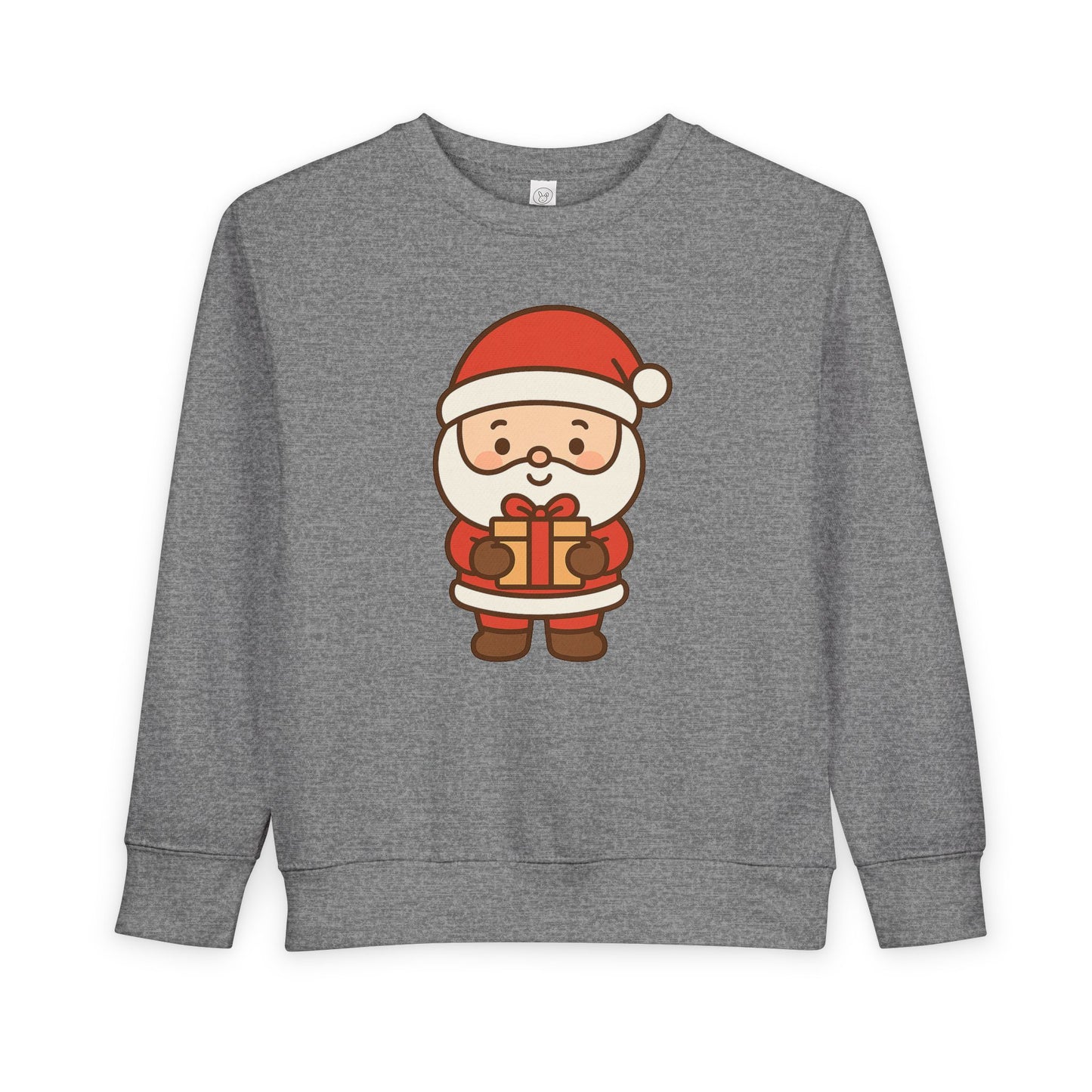 Baby Santa Holding Christmas Gift Toddler Sweatshirt