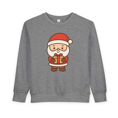 Baby Santa Holding Christmas Gift Toddler Sweatshirt