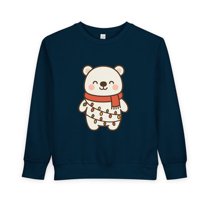 Polar Bear With Lights ChristmasToddler Sweatshirt