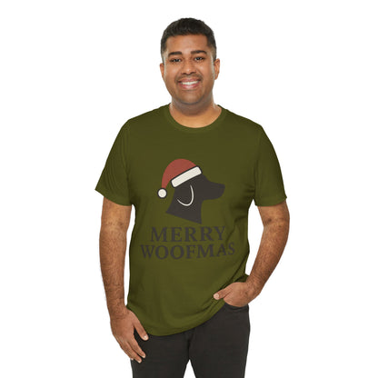 Merry Woofmas Christmas Unisex Jersey Short Sleeve Tee T-shirt
