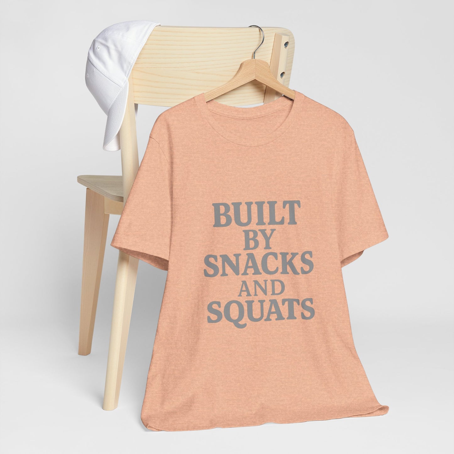 Built By Snacks And Squats Gym Humor Unisex Jersey Short Sleeve Tee T-shirt