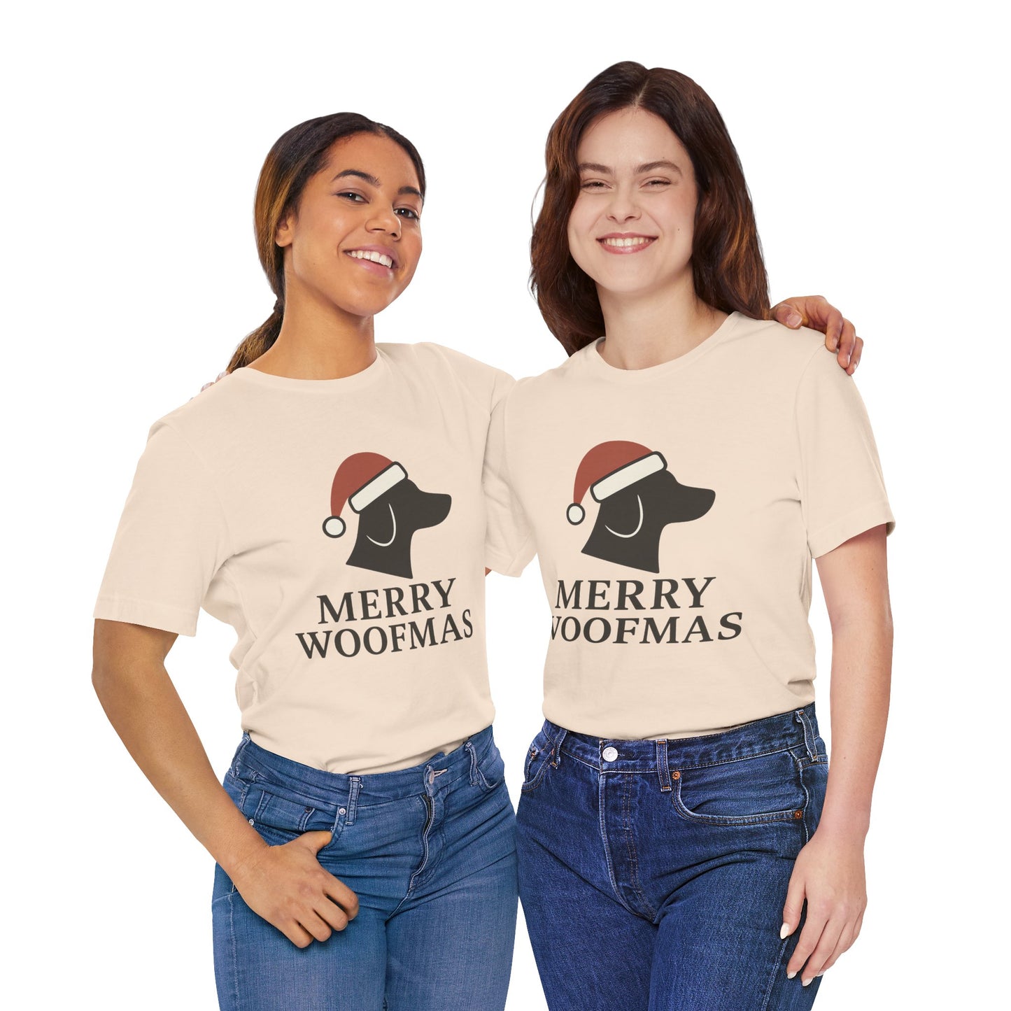 Merry Woofmas Christmas Unisex Jersey Short Sleeve Tee T-shirt