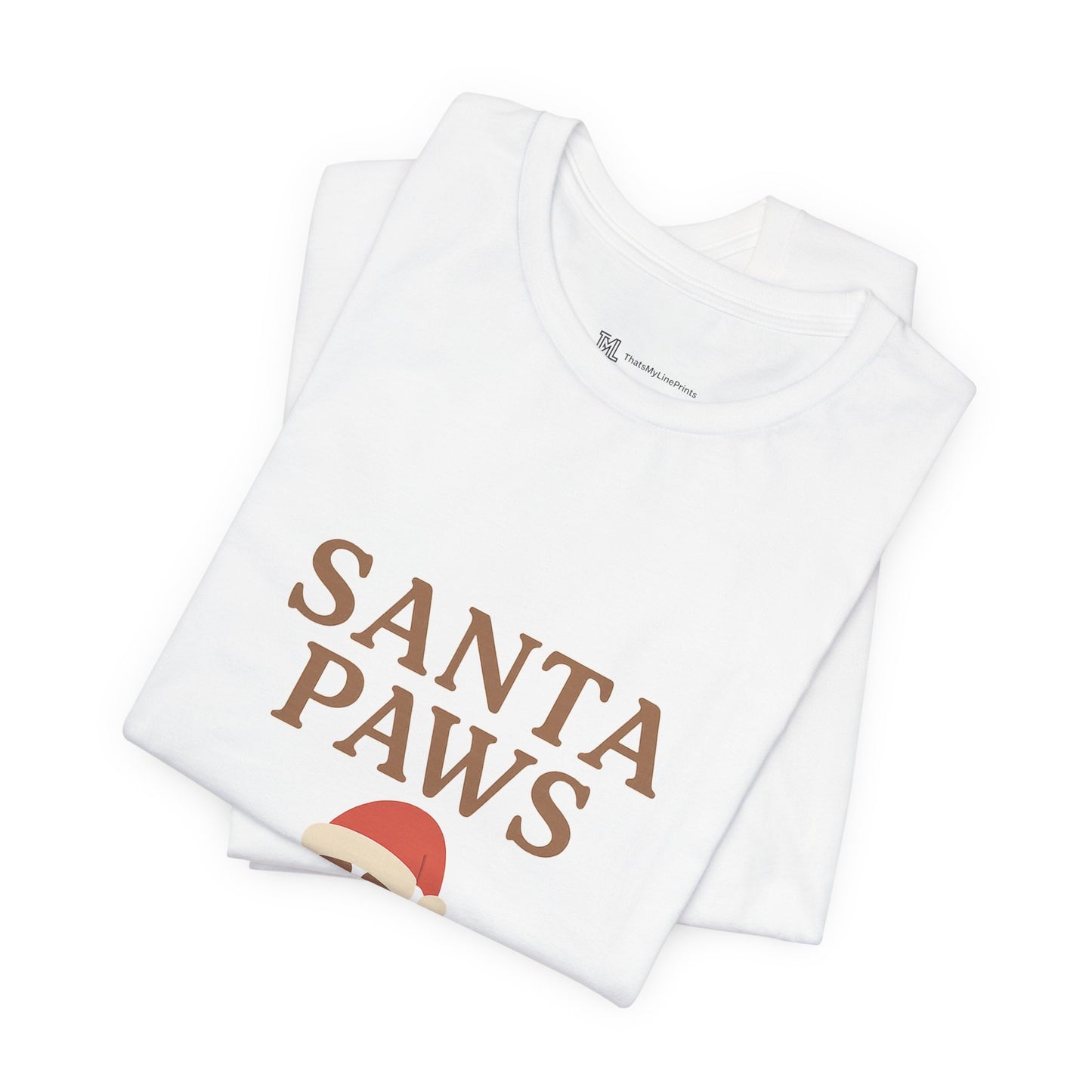 Santa Paws Is Coming To Town Christmas Unisex Jersey Short Sleeve Tee T-shirt