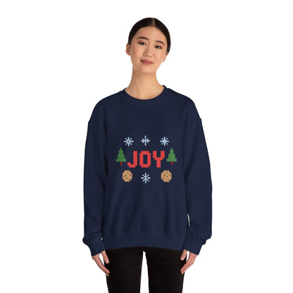 Christmas Joy In Pixel Unisex Heavy Blend™ Crewneck Sweatshirt