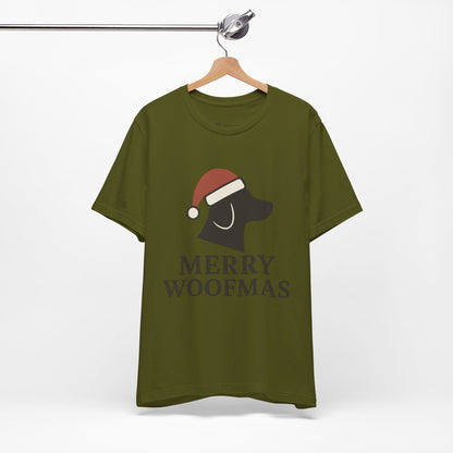 Merry Woofmas Christmas Unisex Jersey Short Sleeve Tee T-shirt