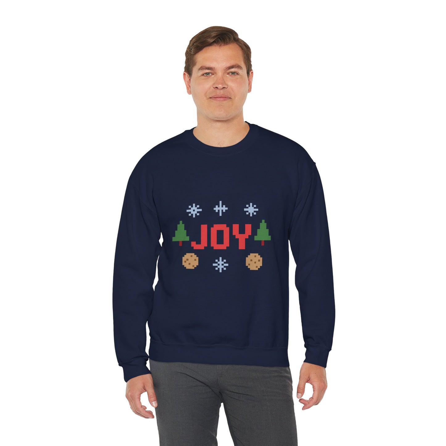 Christmas Joy In Pixel Unisex Heavy Blend™ Crewneck Sweatshirt
