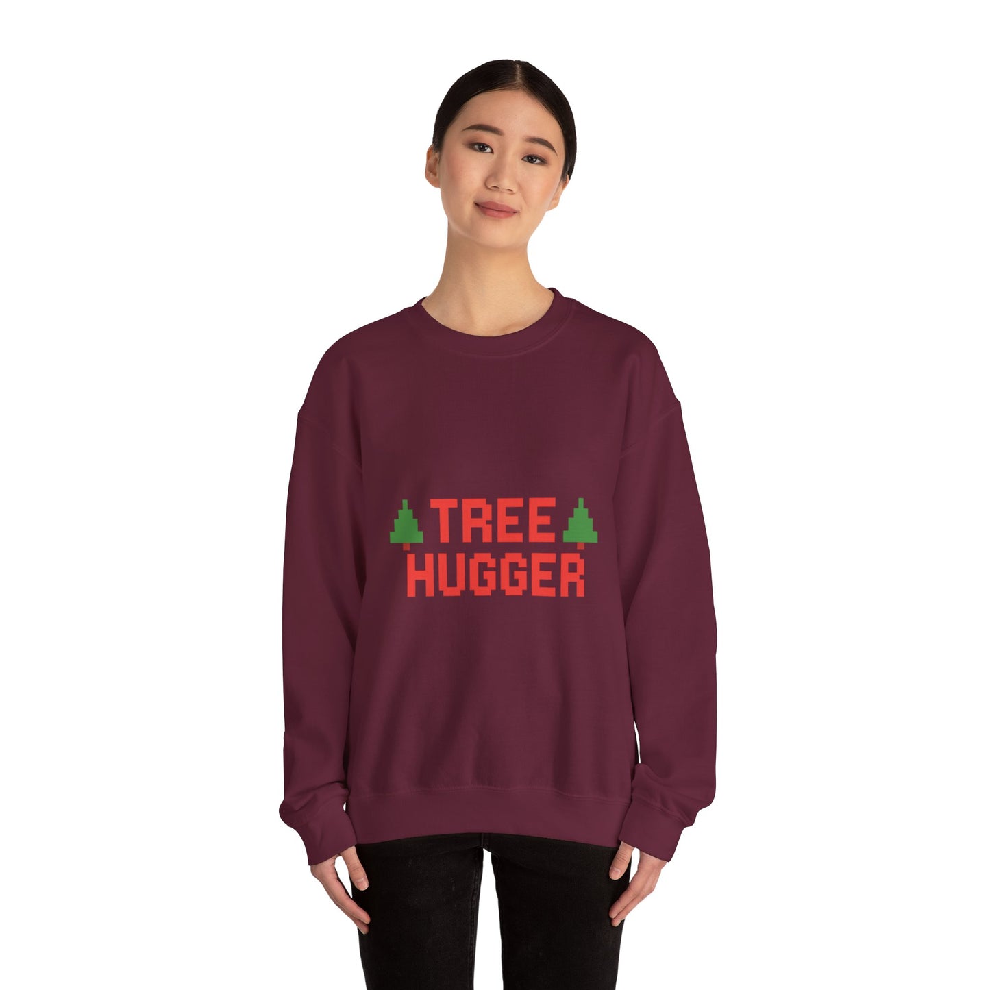 Tree Hugger Christmas Unisex Heavy Blend™ Crewneck Sweatshirt