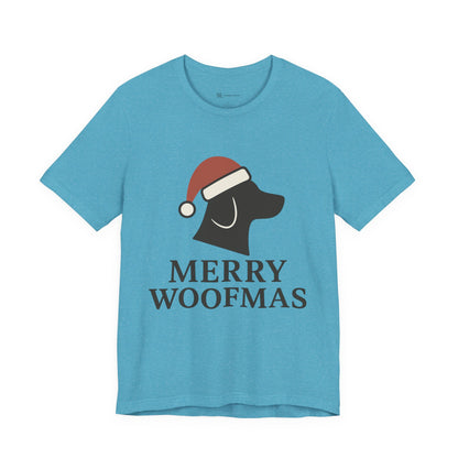 Merry Woofmas Christmas Unisex Jersey Short Sleeve Tee T-shirt