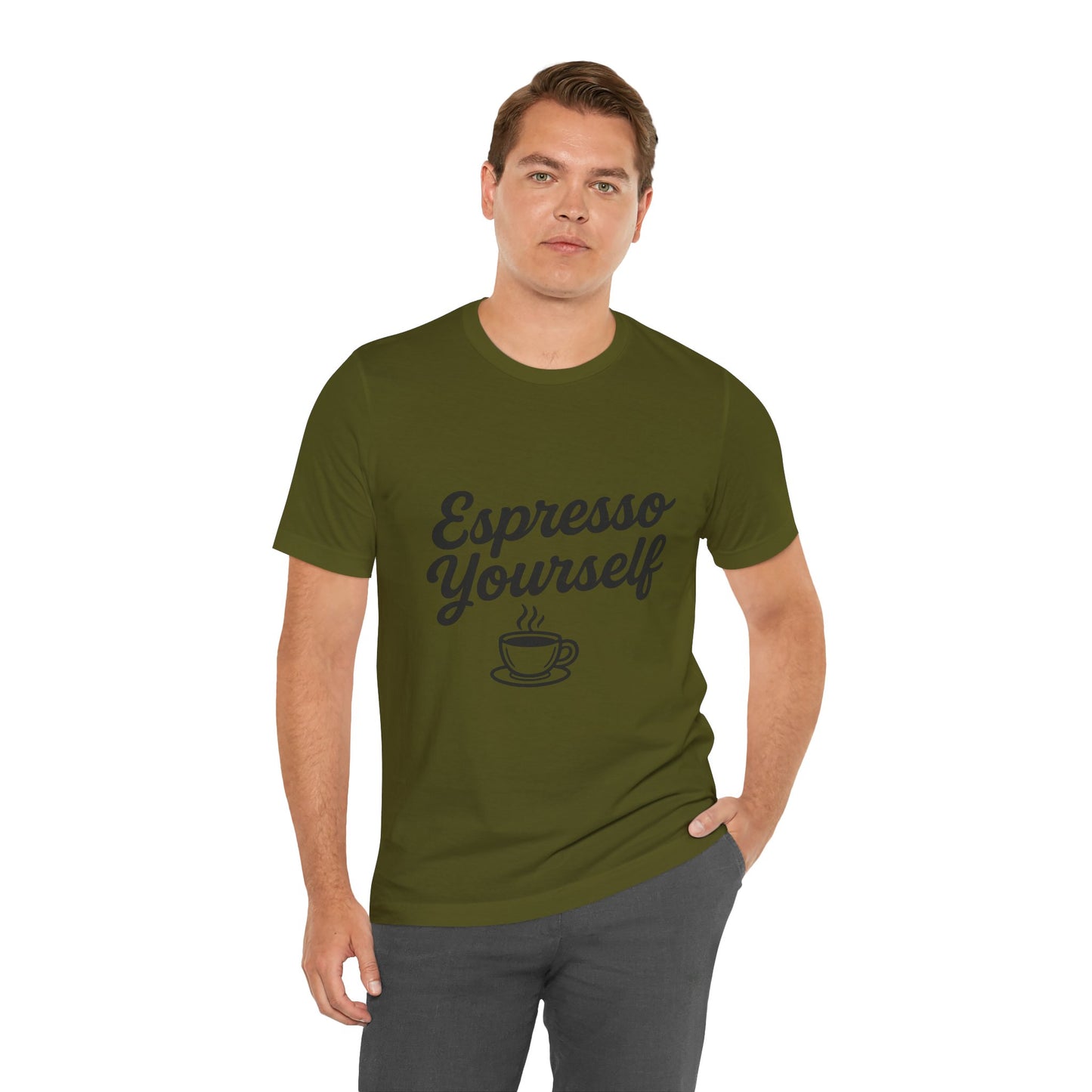 Espresso Yourself Coffee Cup Illustrated Unisex Jersey Short Sleeve Tee T-shirt