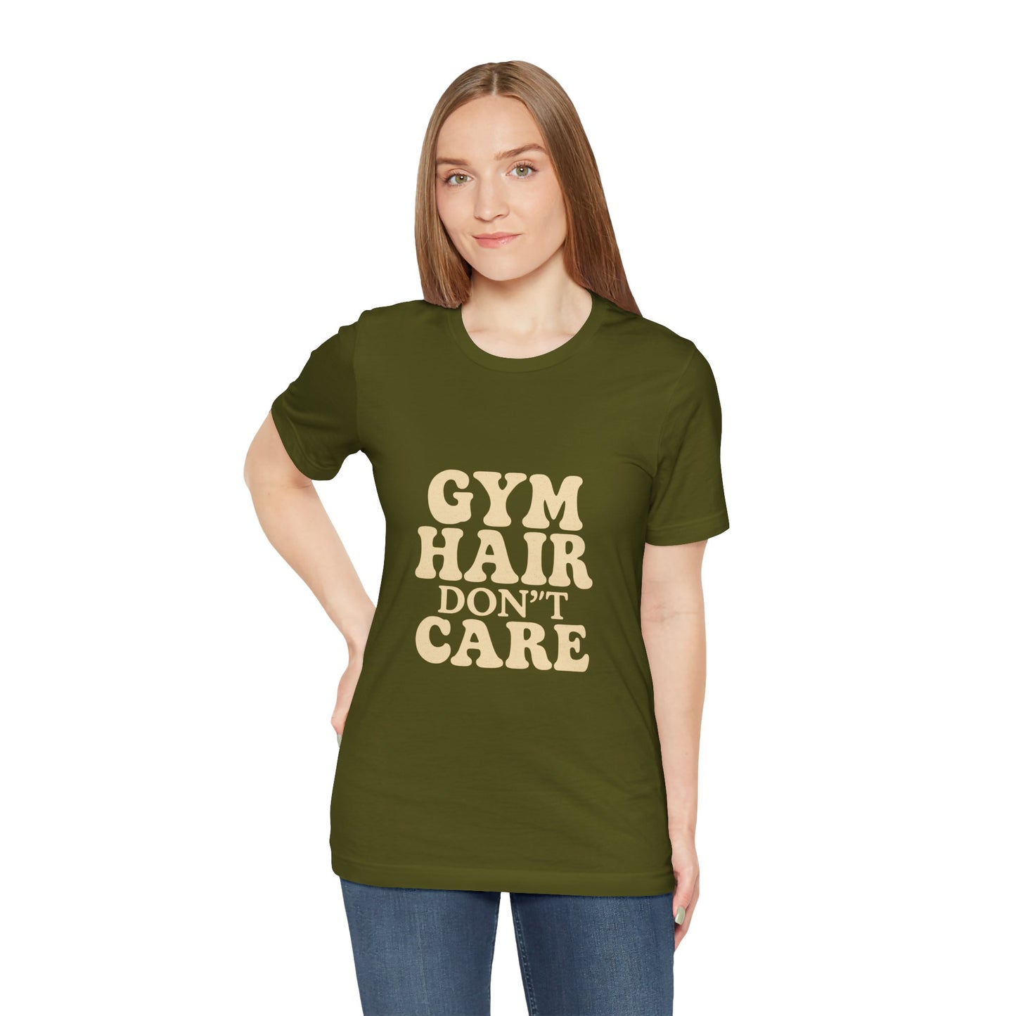 Gym Hair Don't Care Unisex Jersey Short Sleeve Tee T-shirt
