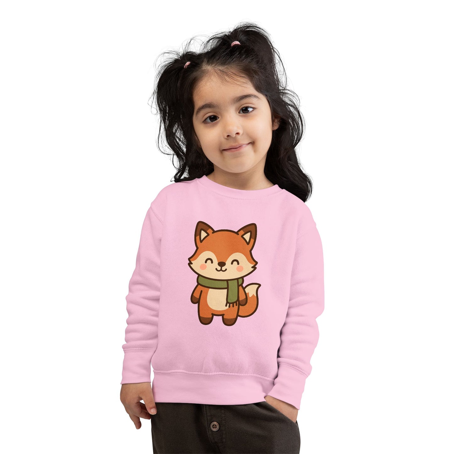 Christmas Foxy Scarf Toddler Sweatshirt