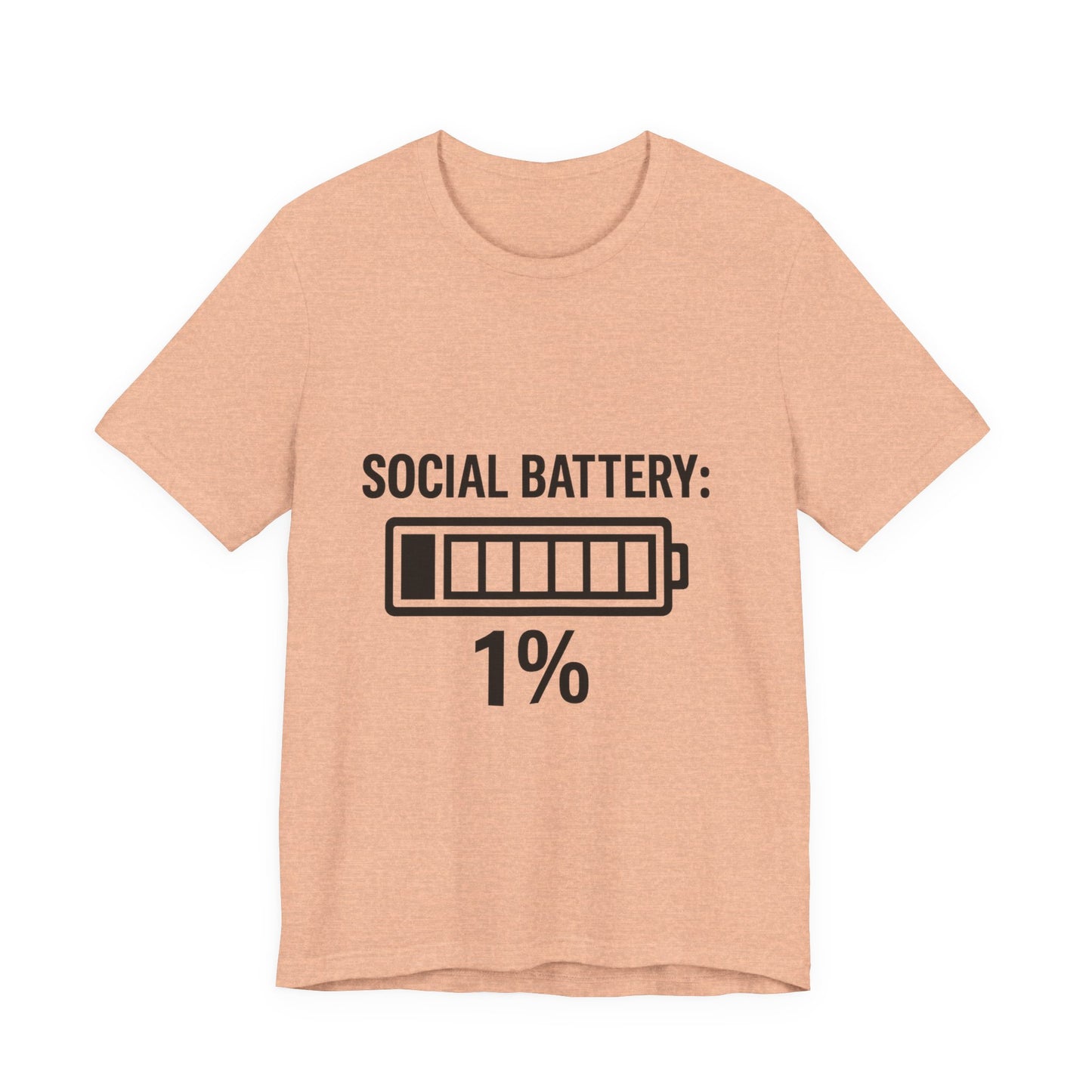 Social Battery Bar Unisex Jersey Short Sleeve Tee T-shirt