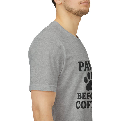 Paws Before Coffee Unisex Jersey Short Sleeve Tee T-shirt