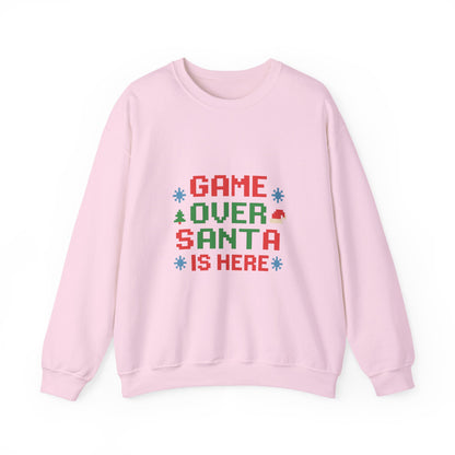 Game Over Santa Is Here Christmas Unisex Heavy Blend™ Crewneck Sweatshirt