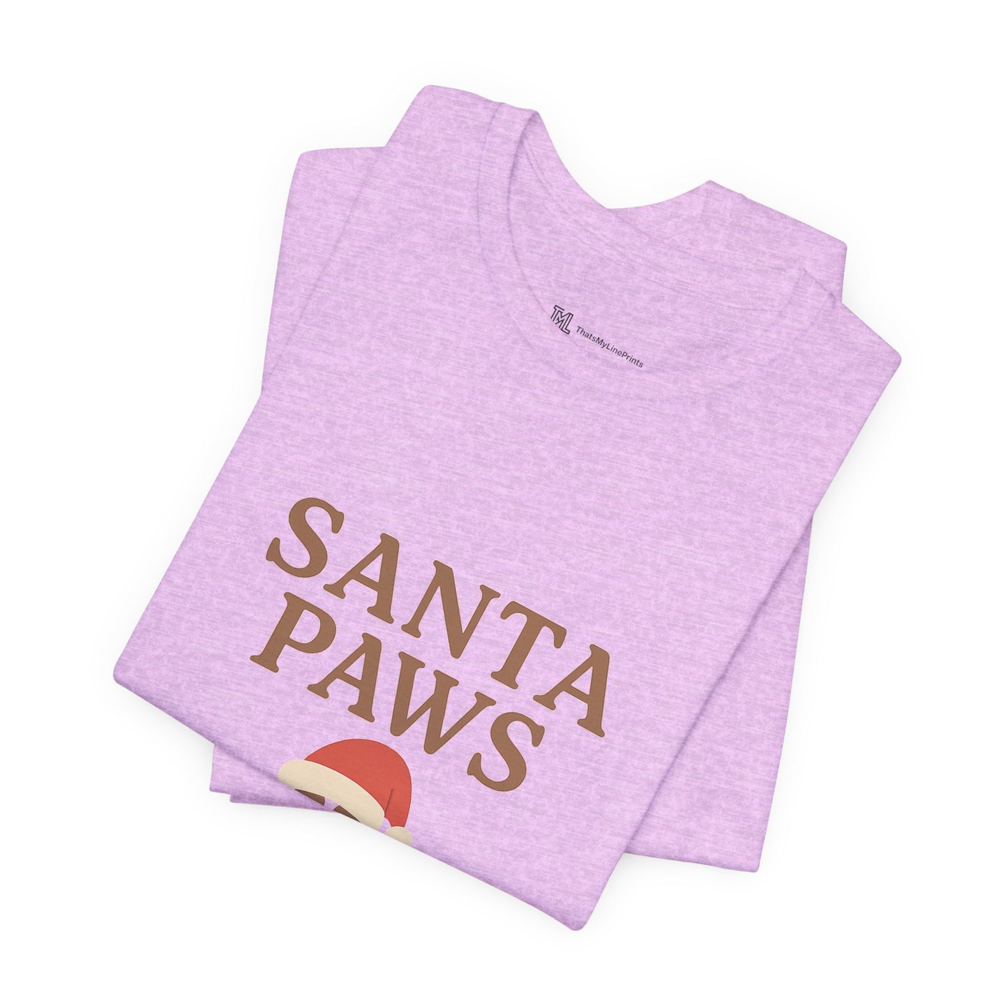Santa Paws Is Coming To Town Christmas Unisex Jersey Short Sleeve Tee T-shirt