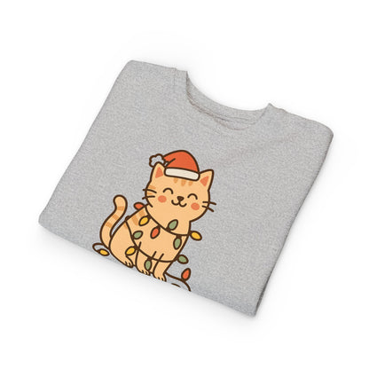 Christmas Decorated CatToddler Sweatshirt