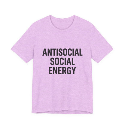Antisocial Social Energy Unisex Jersey Short Sleeve Tee T-shirt