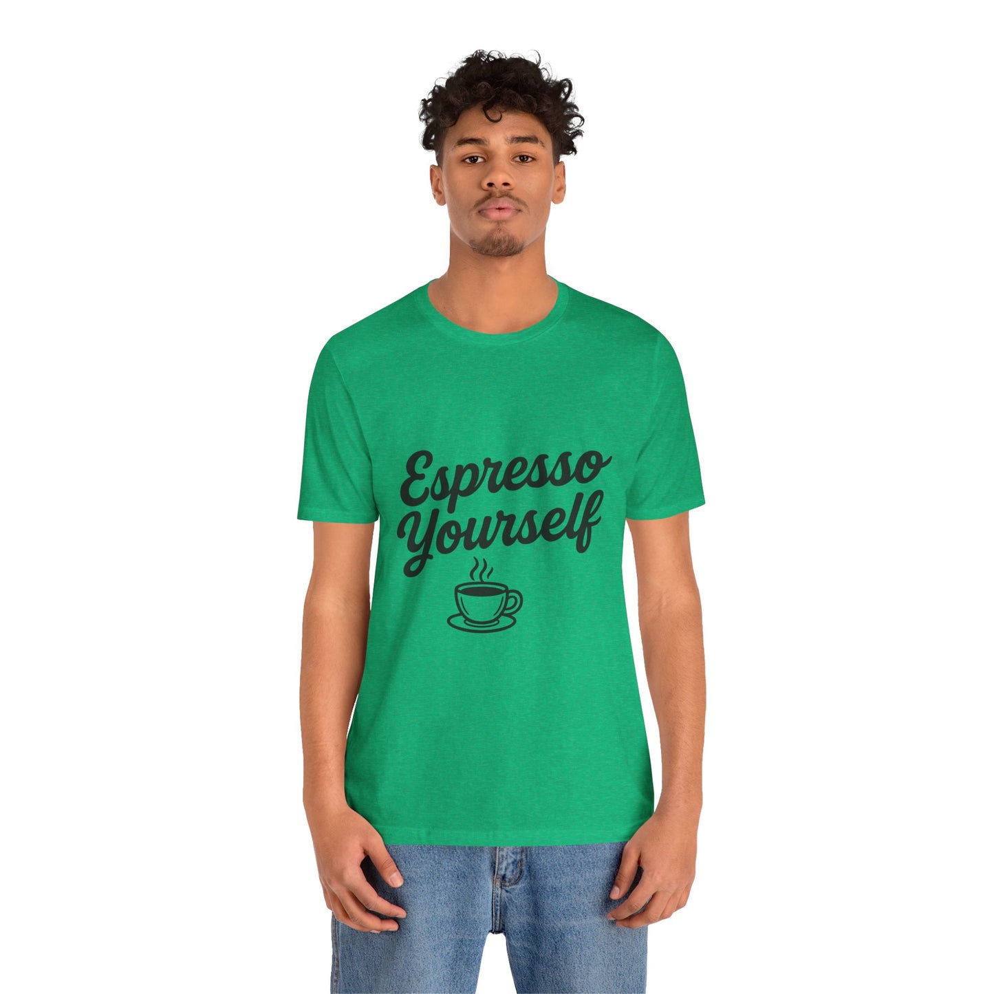 Espresso Yourself Coffee Cup Illustrated Unisex Jersey Short Sleeve Tee T-shirt